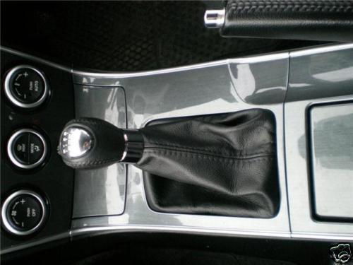 FITS MAZDA 6 GEAR GAITER GAITOR BLACK LEATHER NEW 02-2007 CUSTOM NEW MADE IN UK
