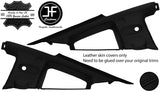 BLACK STITCH 2X REAR QUARTER WINDOW TRIM LEATHER COVERS FOR FORD MUSTANG 05-09