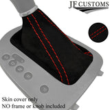 RED STITCHING REAL SUEDE AUTOMATIC GEAR GAITER FOR SEAT LEON MK2 2010-2012
