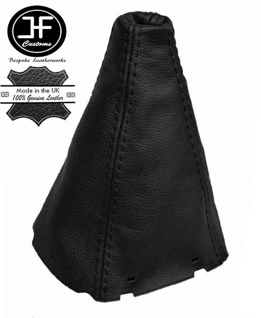 BLACK REAL LEATHER 5 SPEED MANUAL GEAR GAITER FITS TOYOTA AVENSIS 2003-2008
