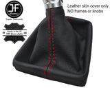 RED STITCHING TOP GRAIN LEATHER GEAR GAITER FOR AUDI A5 2007-2015 MANUAL