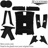 BLACK STITCH LEATHER & SUEDE COVERS FOR BMW E90 05-12 SALOON TOP RECOVERY KIT