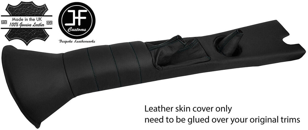 BLACK STITCHING CENTRE CONSOLE TUNNEL REAL LEATHER COVER FITS CATERHAM SEVEN S3