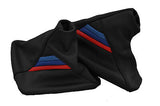 FITS BMW E30 GEAR GAITERS HANDBRAKE TRI STRIPES LEATHER COVERS SET CUSTOM NEW
