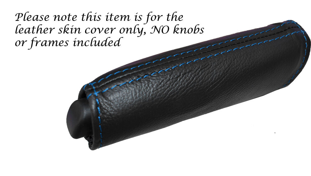 BLUE STITCH HANDBRAKE HANDLE LEATHER SKIN COVER FITS ALFA ROMEO MITO 08-14