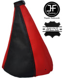 BLACK & RED LEATHER MANUAL GEAR GAITER FITS FIAT COUPE FA/175 1993-2000
