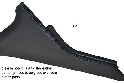 blue stitch FITS RANGE ROVER P38 94-02 2X CENTRE CONSOLE PANEL LEATHER COVERS