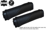BLACK & BLACK LEATHER TWO TONE 2X DOOR HANDLE COVERS FITS HUMMER H2 2003-2007