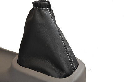 FITS NISSAN MICRA K12 2003+ GAITER LEATHER WHITE STITCH CUSTOM NEW MADE IN UK