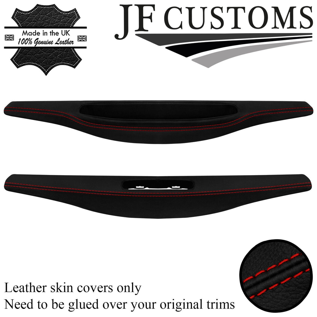 D RED STITCH ITALIAN LEATHER 2X DOOR SILL TRIM COVERS FOR PORSCHE 911 997 05-12