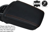 ORANGE STITCHING LEATHER ARMREST LID SKIN COVER FITS FIAT BRAVO II MK2 2007-2014