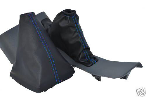 BLUE STITCHING FITS FORD FOCUS MK3 08+ GEAR+HANDBRAKE GAITER CUSTOM NEW