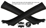 BLACK STITCH 2X A POST PILLAR LEATHER COVERS FITS BMW 3 SERIES E90 E91 05-12