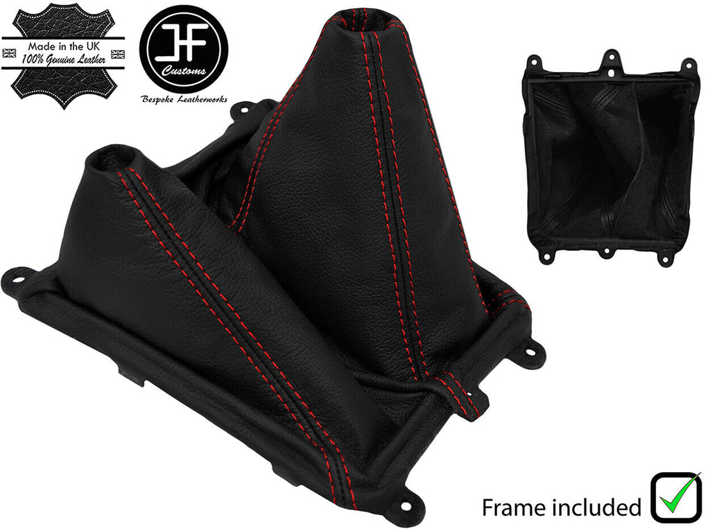 RED STITCH LEATHER MANUAL GEAR & HI LOW GAITER + FRAME FOR FORD RANGER 06-11