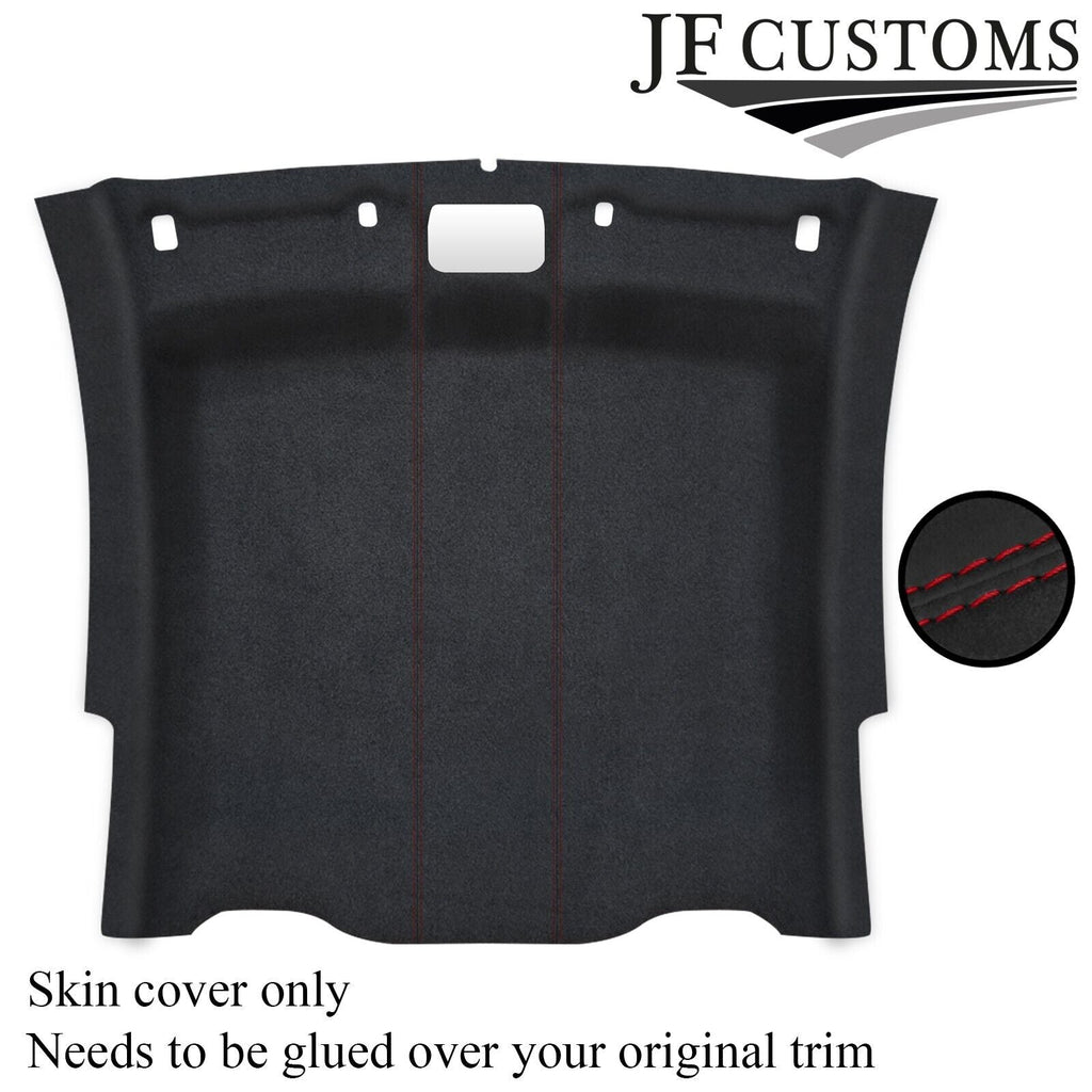 DARK RED STITCH D GREY LUXE SUEDE HEADLINER COVER FOR FORD MUSTANG 2015+