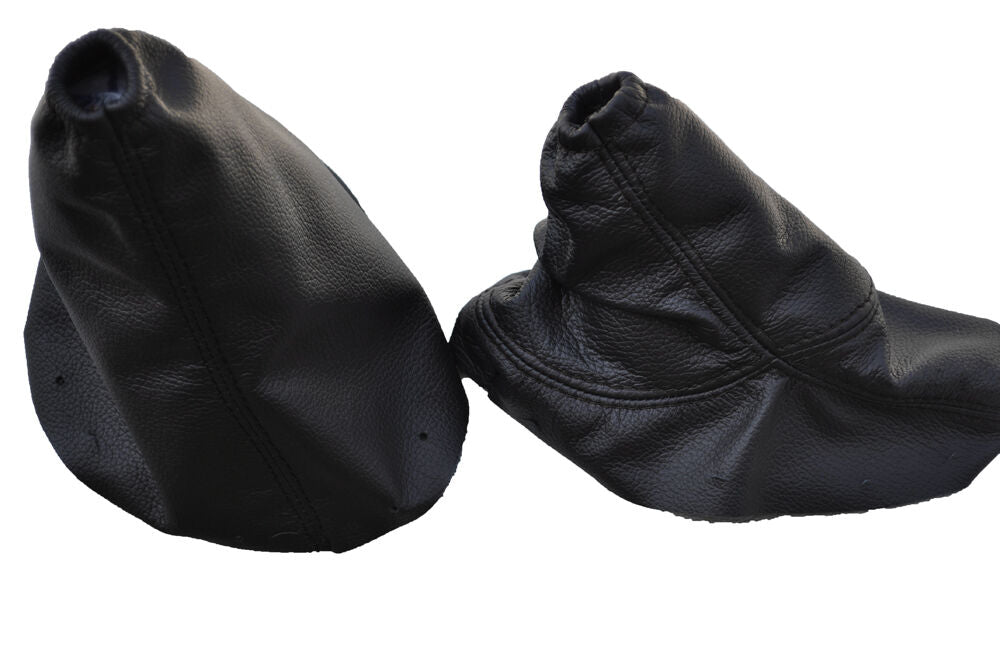 BLACK STITCH FITS PEUGEOT 308 BLACK LEATHER GEAR HANDBRAKE GAITER  2007-2012