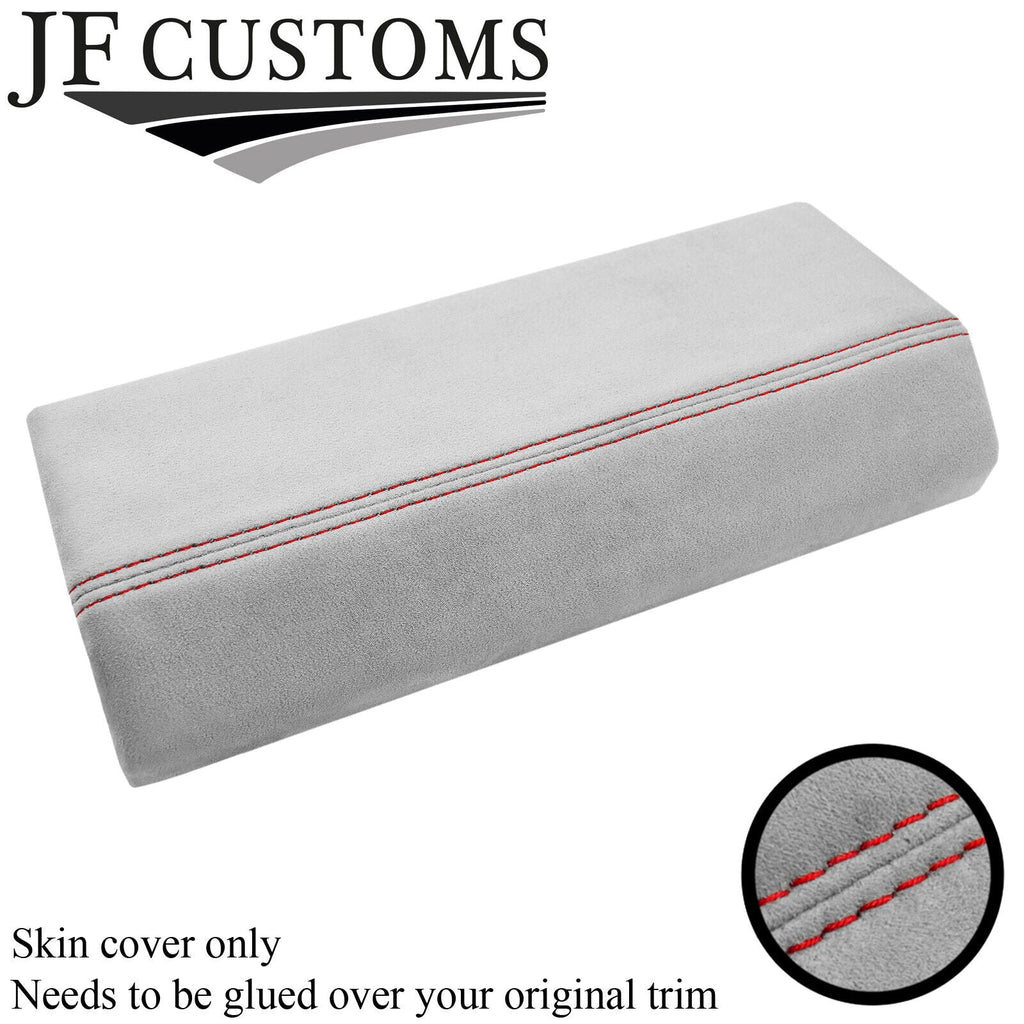RED STITCH PASSENGER SIDE DASH TRIM LIGHT GREY SUEDE COVER FOR DEFENDER 07-16