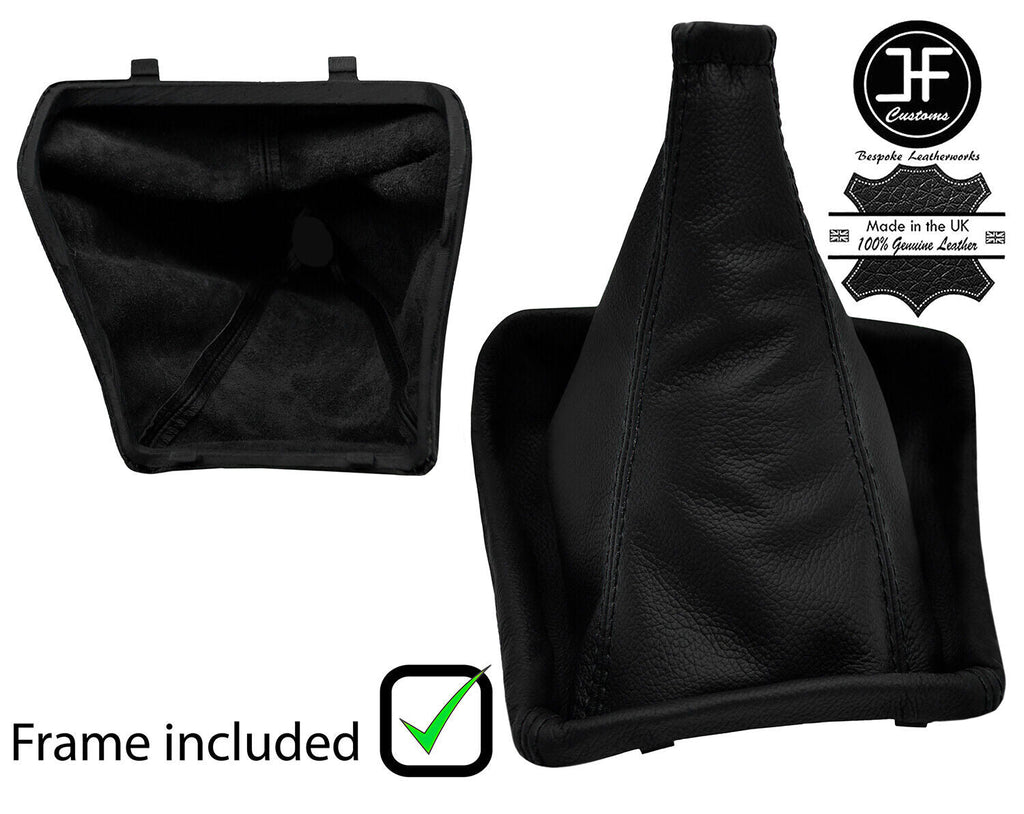 BLACK STITCH LEATHER MANUAL GEAR + PLASTIC FRAME FITS HUMMER H3 2005-2011