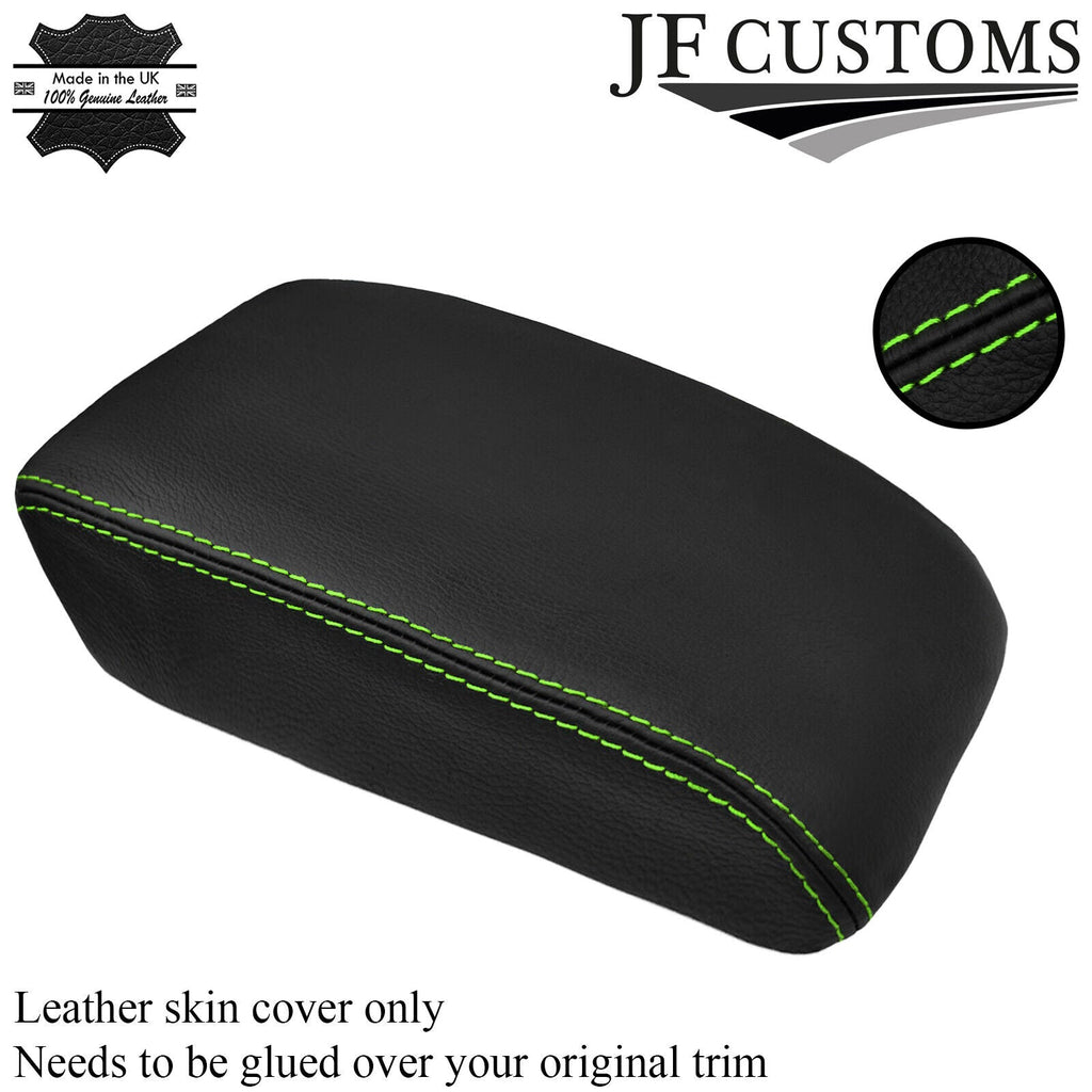 FITS VW GOLF MK5 MK6 green stitch LEATHER ARMREST COVER LEATHER CUSTOM NEW