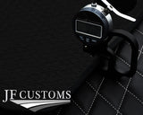 L GREY DIAMOND STITCH VINYL 4X TAILORED FLOOR CARPETS FOR FORD CONSUL MK2