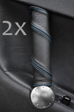 FITS AUDI TT MK1 98-06 2X DOOR HANDLE COVERS LTHR L BLUE ST CUSTOM NEW