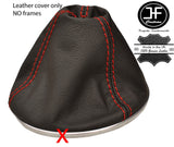 RED STITCHING REAL LEATHER MANUAL GEAR GAITER FITS FIAT 500 2007-2015 CUSTOM NEW