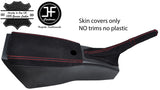 RED STITCH ARMREST + HANDBRAKE + HANDLE REAL SUEDE COVERS FOR FIAT BARCHETTA