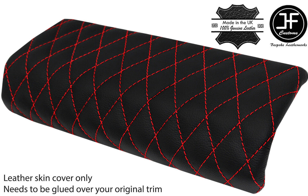 RED DIAMOND STITCH PASSENGER SIDE DASH TRIM PADDED COVER FOR DEFENDER 07-16