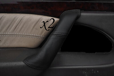 BLACK STITCH FITS MERCEDES S CLASS W140 91-98 2X FRONT DOOR HANDLE COVERS