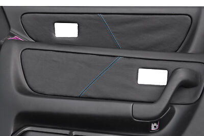 blue stitch FITS NISSAN SKYLINE GTS GTR R33 93-98 2 X DOOR CARD TRIM COVERS
