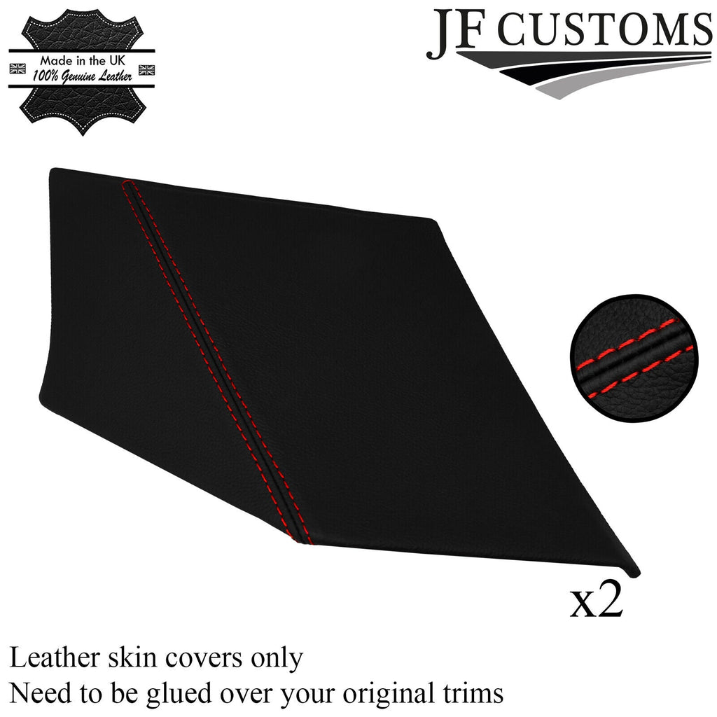 RED STITCH LEATHER 2X REAR D PILLAR COVERS FOR FORD MONDEO MK5 15-18 ESTATE