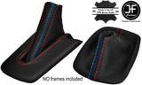 RED & TRI STITCH LEATHER AUTOMATIC GEAR & HANDBRAKE FITS BMW Z4 E85 E86 02-08