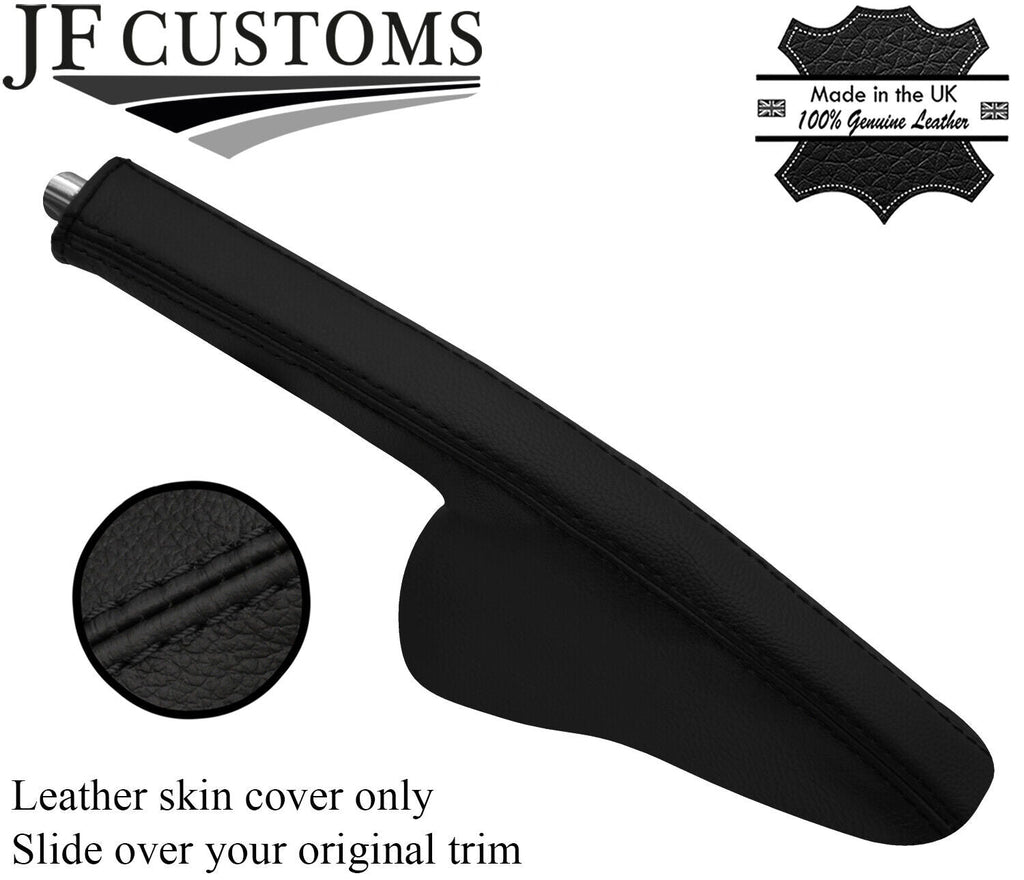 BLACK STITCH REAL LEATHER SLIM HANDBRAKE GAITER COVER FITS MAZDA 6 2002-2008
