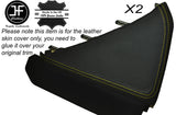 YELLOW STITCH 2X CONSOLE SIDE TRIM SKIN COVERS FITS TOYOTA GT86 SUBARU BRZ
