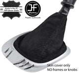 BLACK STITCHING REAL SUEDE GEAR GAITER FITS FORD GALAXY MK1 1995-2000 CUSTOM NEW
