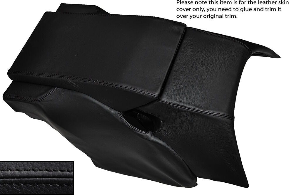 BLACK STITCH REAR CENTRE CONSOLE LEATHER SKIN COVER FITS PORSCHE 928 S S2 S4
