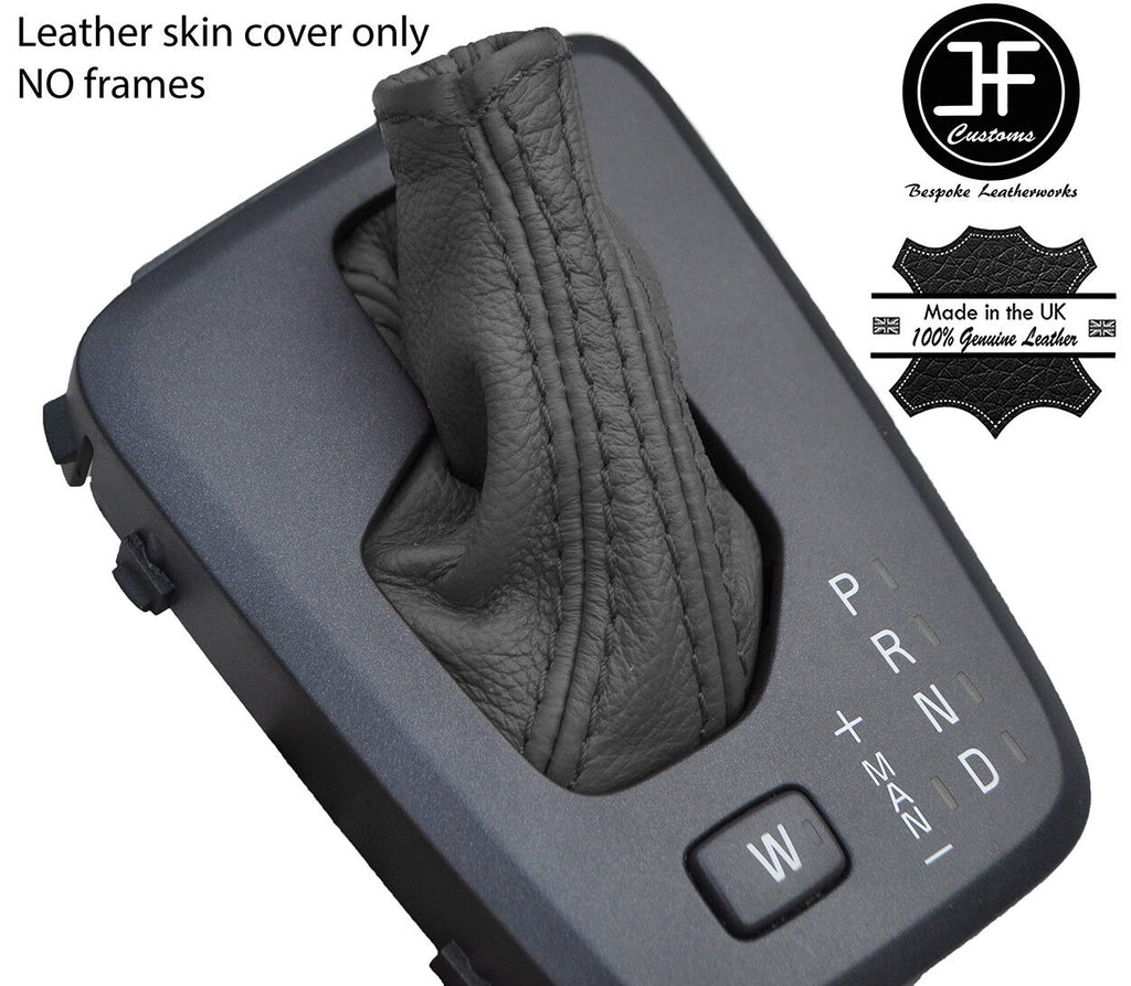DARK GREY TOP GRAIN REAL LEATHER AUTOMATIC GEAR GAITER FITS VOLVO V70 XC70 04-07