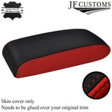 BLACK & RED LEATHER ARMREST LID COVER FITS TOYOTA CELICA MK6 1994-1998
