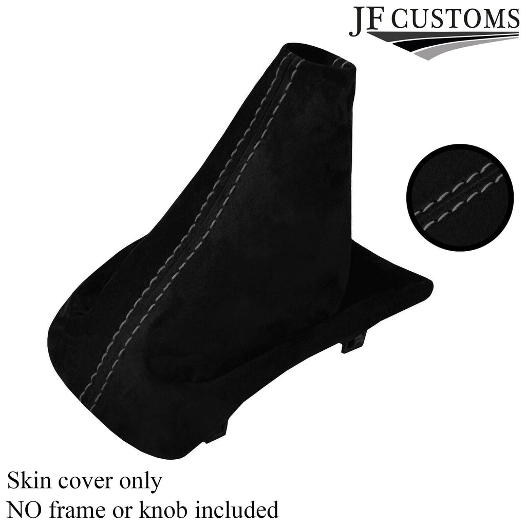 GREY STITCH REAL SUEDE MANUAL GEAR GAITER FITS PEUGEOT 208 2012-2018 CUSTOM NEW