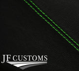 GREEN STITCH LEATHER 2X FRONT DOOR COVERS FOR FORD TRANSIT CUSTOM MK8 13-18