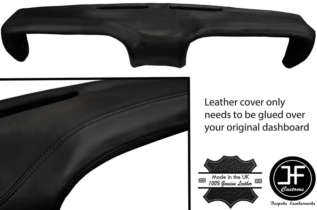 BLACK STITCHING TOP DASH DASHBOARD LEATHER COVER FITS FORD MUSTANG 1969-1970