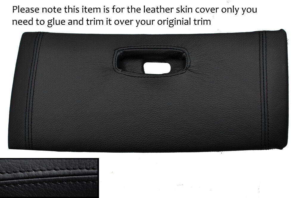 BLACK STITCH TOP DASH GLOVE BOX LID LEATHER COVER FITS TOYOTA SUPRA MK4 93-02
