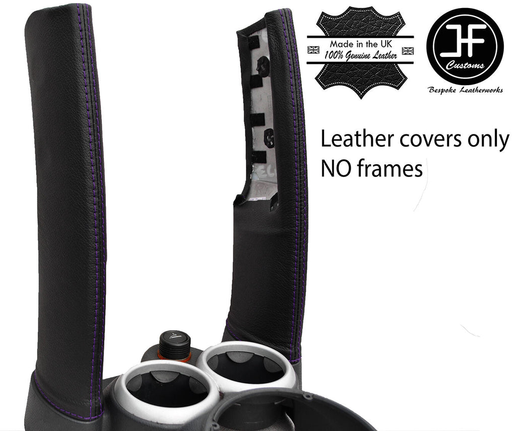 PURPLE STITCH 2X DOWN TUBES LEATHER COVERS FITS BMW MINI COOPER S R50 R53 01-06