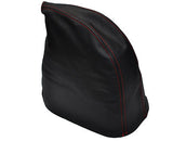 red stitch FITS TRANSIT MK6 00-06 BLACK LTHR HANDBRAKE GAITER FITS OVER RUBBER