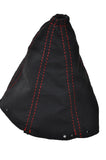 RED STITCHING FITS FORD MONDEO MK3 2003-2006 GEAR GAITER REAL SUEDE CUSTOM NEW