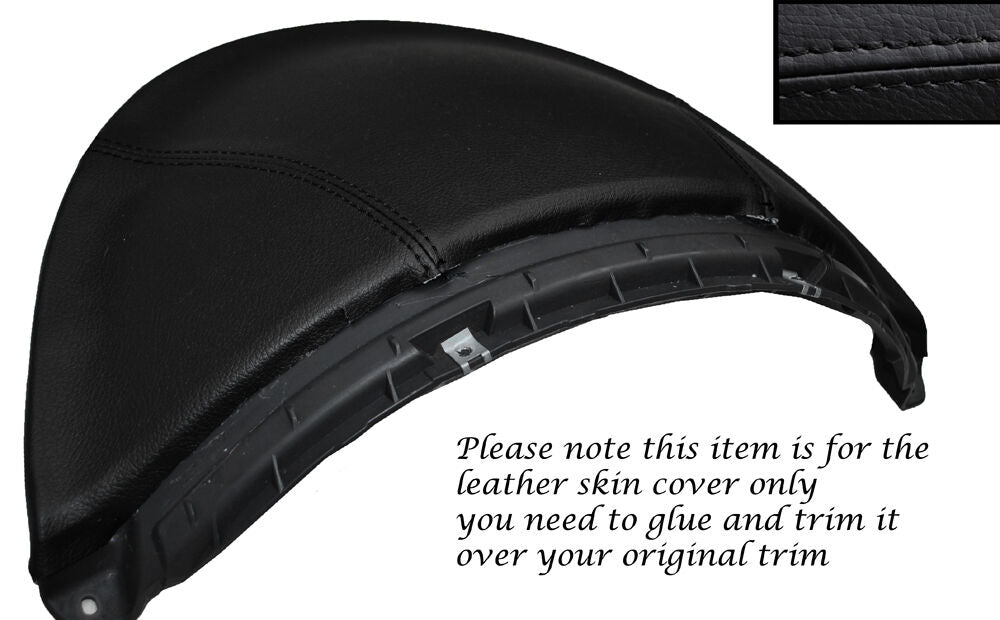 BLACK STITCH SPEEDO HOOD LEATHER SKIN COVER FITS MERCEDES SPRINTER 2000-2006