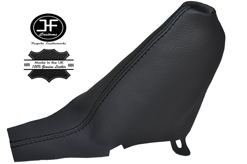 BLACK STITCH FOR BMW MINI R50 R53 2001-2006 HANDBRAKE DARK GREY LEATHER
