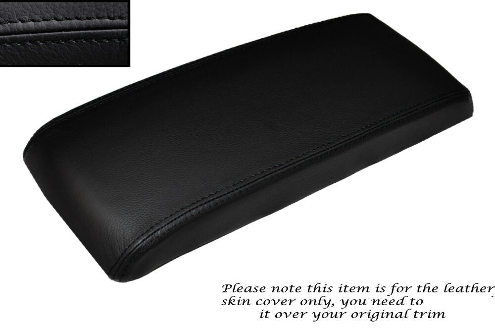 BLACK STITCHING LEATHER ARMREST SKIN COVER FITS TOYOTA CELICA 1986-1989