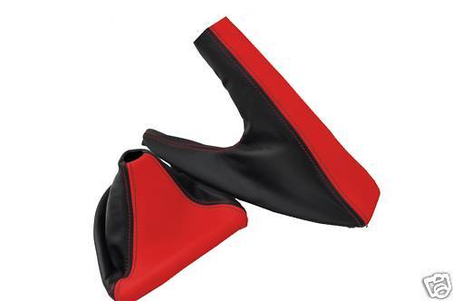 FITS BMW 1 SERIES GEAR HANDBRAKE GAITER RED BLACK 2004+ CUSTOM NEW MADE IN UK