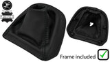 BLACK STITCH LEATHER GEAR GAITER+PLASTIC FRAME FOR PORSCHE CAYMAN 987 2005-2012